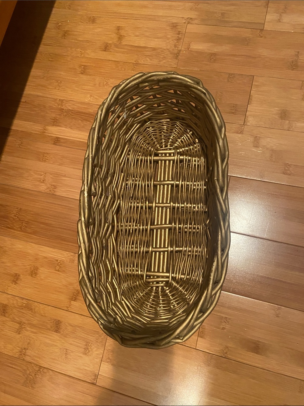 Woven Decorative Storage Basket - Gold